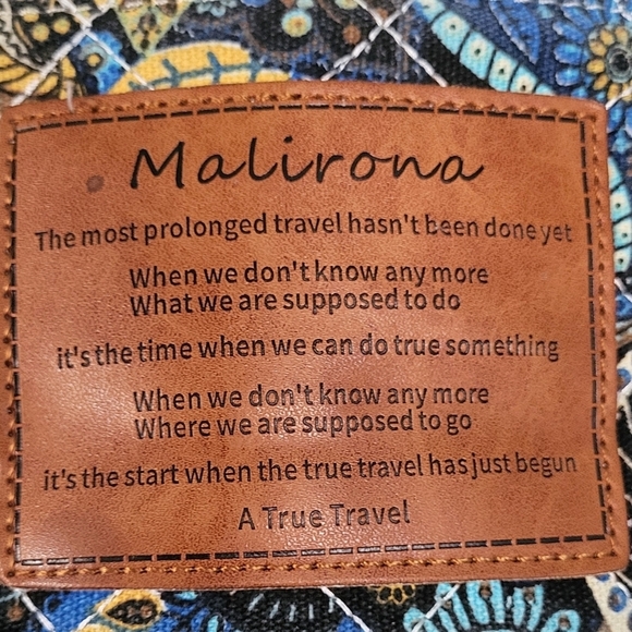 Malirona Canvas Peacock Floral Travel Duffel Bag - Picture 7 of 16